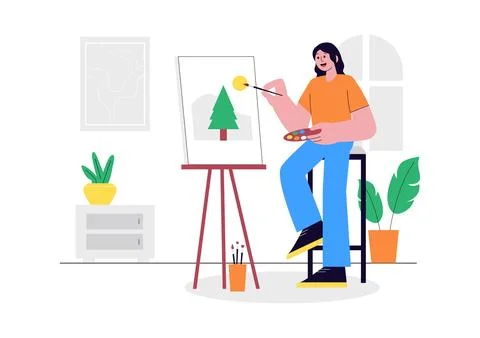 DIY Class Vector Illustration Featuring Craft Workshop Creative Handmade Ac.. Stock Illustration