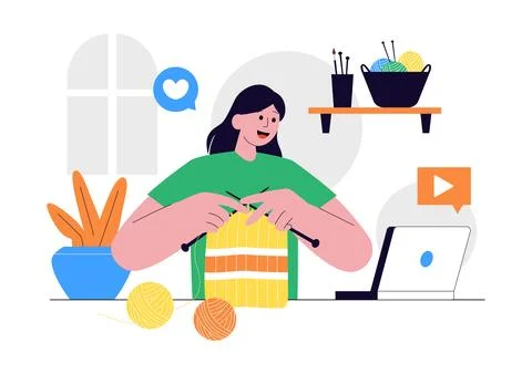 DIY Class Vector Illustration Featuring Craft Workshop Creative Handmade Ac.. Stock Illustration