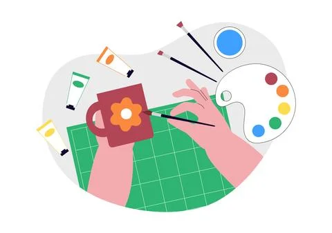 DIY Class Vector Illustration Featuring Craft Workshop Creative Handmade Ac.. イラスト素材