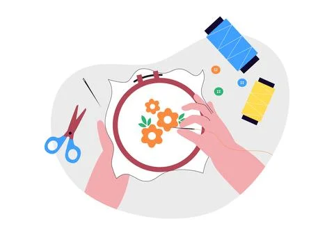 DIY Class Vector Illustration Featuring Craft Workshop Creative Handmade Ac.. Stock Illustration