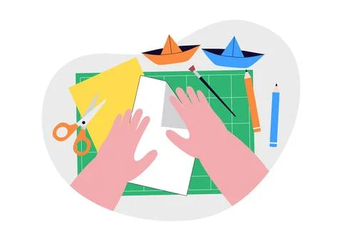 DIY Class Vector Illustration Featuring Craft Workshop Creative Handmade Ac.. Illustrazione stock