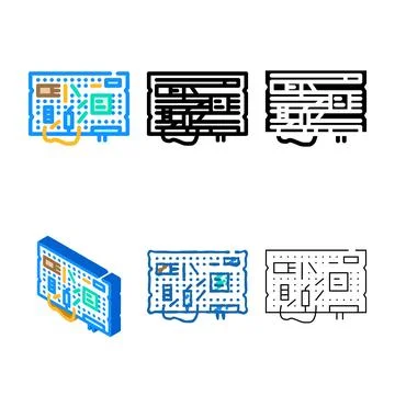 Diy clean electronics tech enthusiast color icon vector Stock Illustration