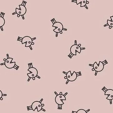 Diy costumes line seamless pattern Illustrazione stock