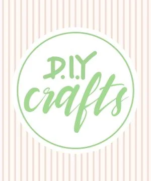 DIY crafts word lettering Illustrazione stock