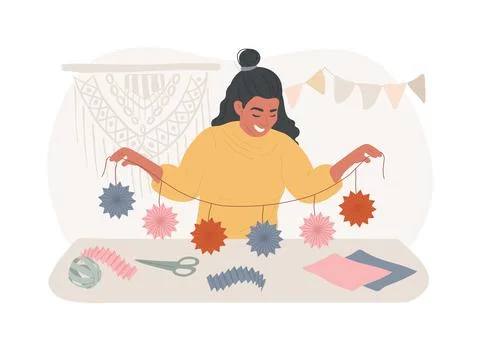 DIY decoration isolated concept vector illustration. Illustrazione stock