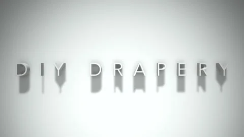Diy drapery 3D title animation with shadows on a white background Stock Footage 296908705