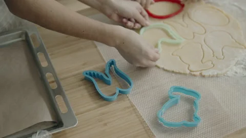 DIY Easter cookies at home Video stock 148280172