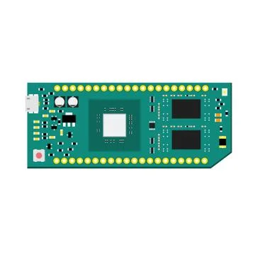 DIY electronic high end board with microcontroller Stock Illustration