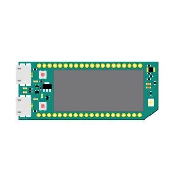 DIY electronic high end board with microcontroller Stock Illustration