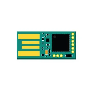 DIY electronic usb board with a microcontroller Stock Illustration