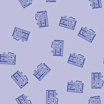 Diy electronics tech enthusiast glyph vector seamless pattern Stock Illustration