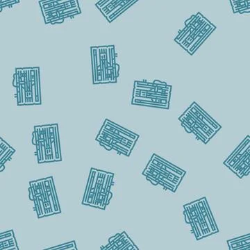 Diy electronics tech enthusiast line vector seamless pattern Stock Illustration