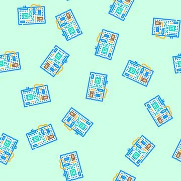 Diy electronics tech enthusiast vector seamless pattern Stock Illustration