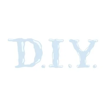 D.I.Y. font text drawing by hot glue gun art craft vector illustration Stock Illustration