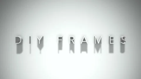 Diy frames 3D title animation with shadows on a white background Video stock 296908751