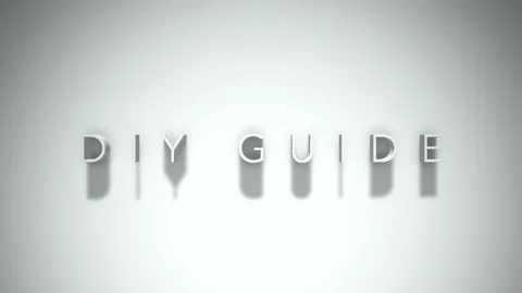 Diy guide 3D title animation with shadows on a white background Stock Footage 297133043