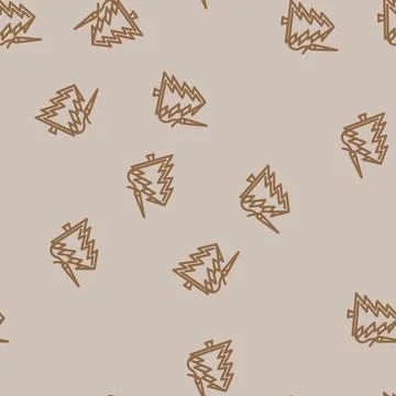 Diy holiday decorations line vector seamless pattern Stock Illustration