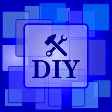 DIY icon. Internet button on abstract background.. Ilustración de archivo