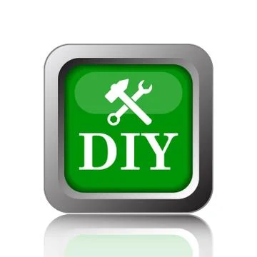 DIY icon. Internet button on black background.. Ilustración de archivo