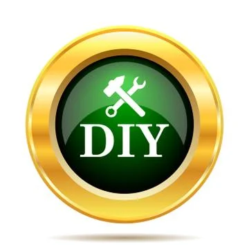 DIY icon. Internet button on white background.. Ilustración de archivo