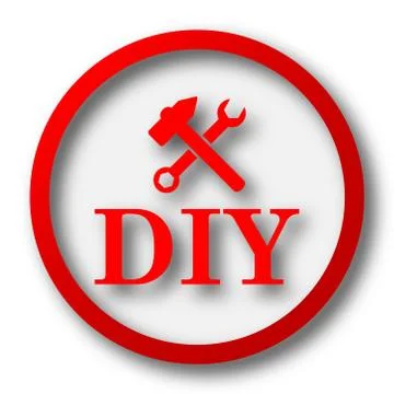 DIY icon. Internet button on white  background.. Ilustración de archivo