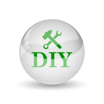 DIY icon. Internet button on white background.. Ilustración de archivo