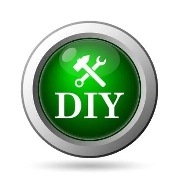 DIY icon. Internet button on white background. Ilustración de archivo