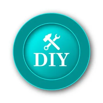  DIY icon. Internet button on white background. Ilustración de archivo