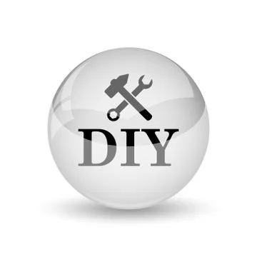 DIY icon. Internet button on white background. Ilustración de archivo