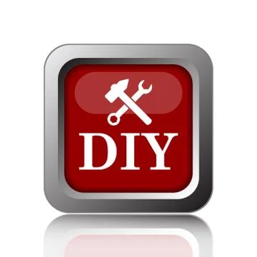 DIY icon. Internet button on white background. Ilustración de archivo