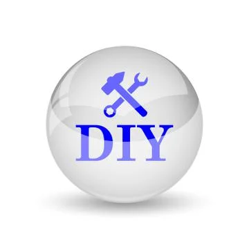 DIY icon. Internet button on white background.. Ilustración de archivo