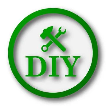 DIY icon. Internet button on white background.. Ilustración de archivo