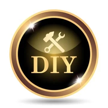 DIY icon. Internet button on white background.. Ilustración de archivo