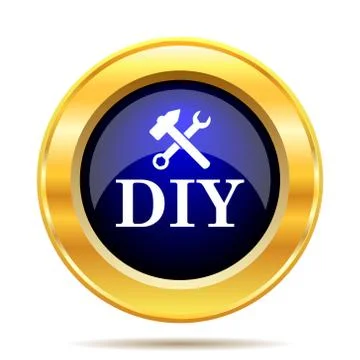 DIY icon. Internet button on white background.. Ilustración de archivo