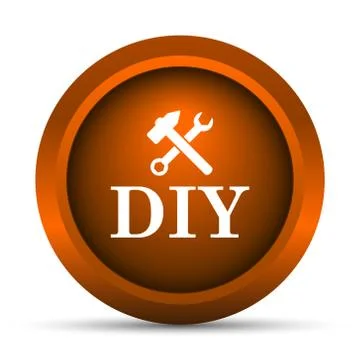 DIY icon. Internet button on white background.. Ilustración de archivo