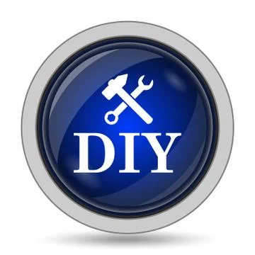 DIY icon. Internet button on white background.. Stock Illustration
