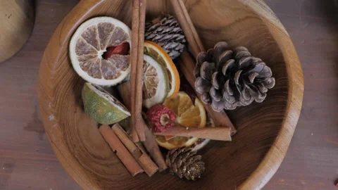DIY kit New year's decorations made of natural and safety materials, such as Stock Footage 305750532