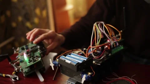 DIY, the machine on electronic control Stock Footage 151871580