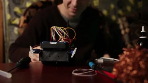 DIY, the machine on electronic control Stock Footage 151890107