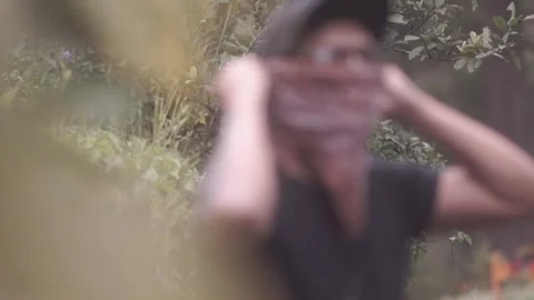 DIY Mask Stock Footage 243095770