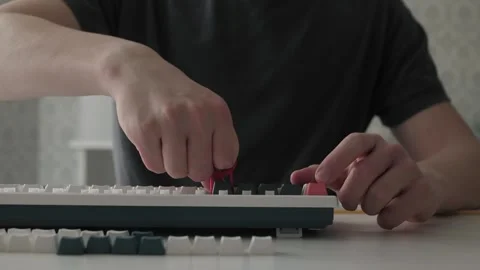 Diy mechanical keyboard key removing Vidéo 336344265
