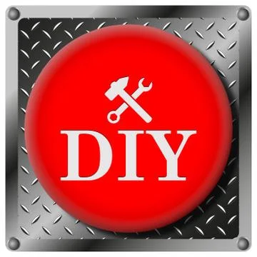 Diy metallic icon Ilustración de archivo