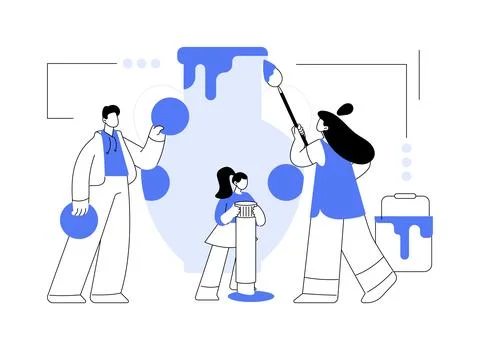 DIY project abstract concept vector illustration. Stock Illustration