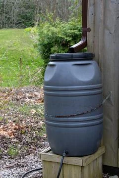 DIY Rain Barrel 库存照片
