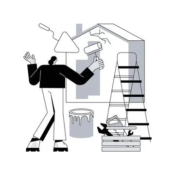 DIY repair abstract concept vector illustration. イラスト素材