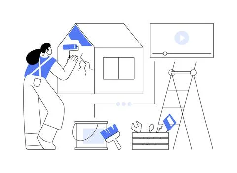 DIY repair abstract concept vector illustration. Stock Illustration