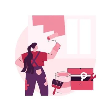 DIY repair abstract concept vector illustration. Illustrazione stock