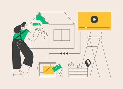 DIY repair abstract concept vector illustration. Stock Illustration