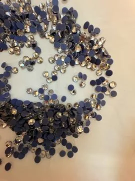 DIY Rhinestone Craft – Creative Sparkle Decoration Stock Photos