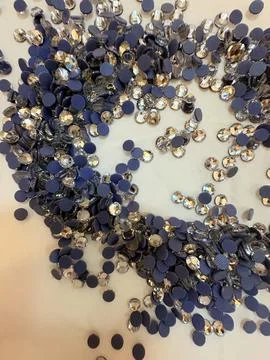 DIY Rhinestone Craft – Creative Sparkle Decoration Stock Photos